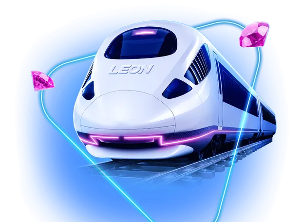 The Leon express train in neon light